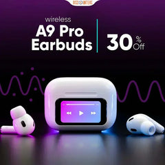 A9 Pro Earbuds Anc/enc Dauble Dark Tuch Screen Display Noise Reduction