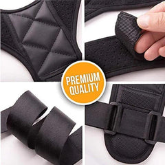 Portable Posture Corrector Belt Black Durable for Men Women